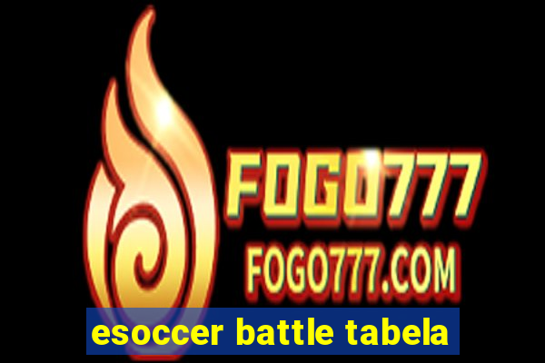 esoccer battle tabela